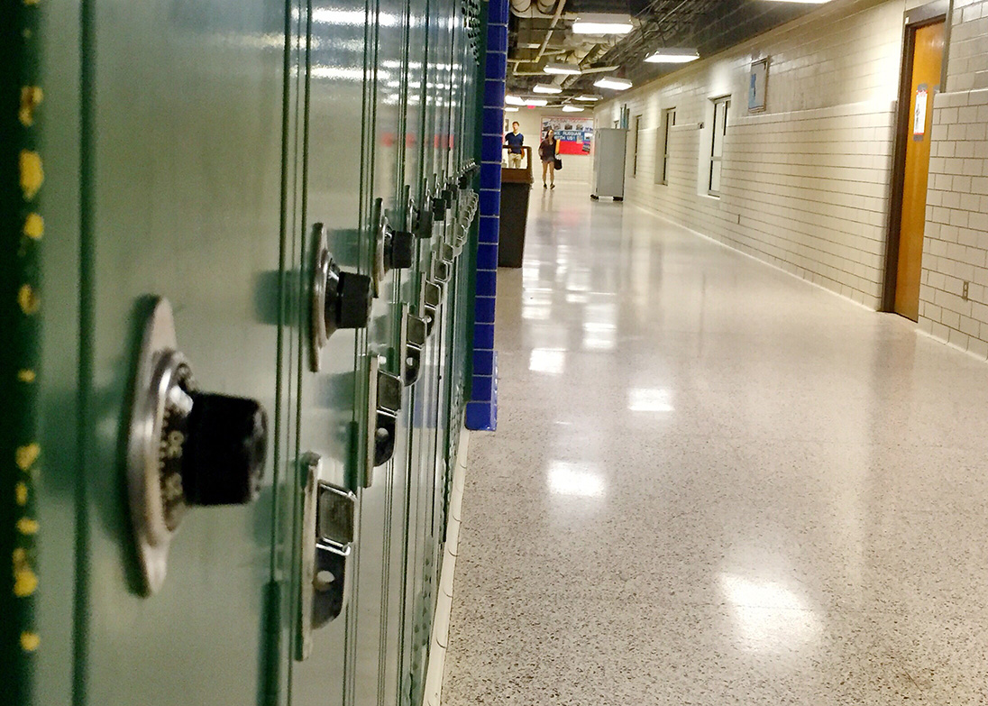 Lockers at a school